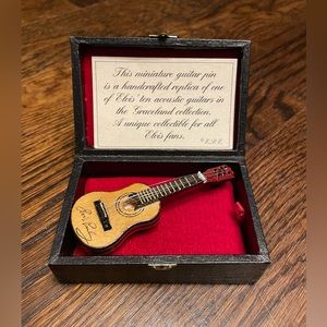 Elvis memorial guitar pin handcrafted